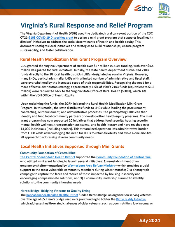 Get the Virginia Report (PDF)